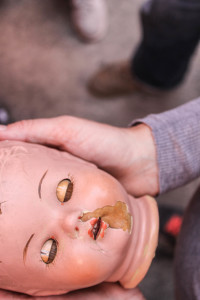 Antique baby jesus head