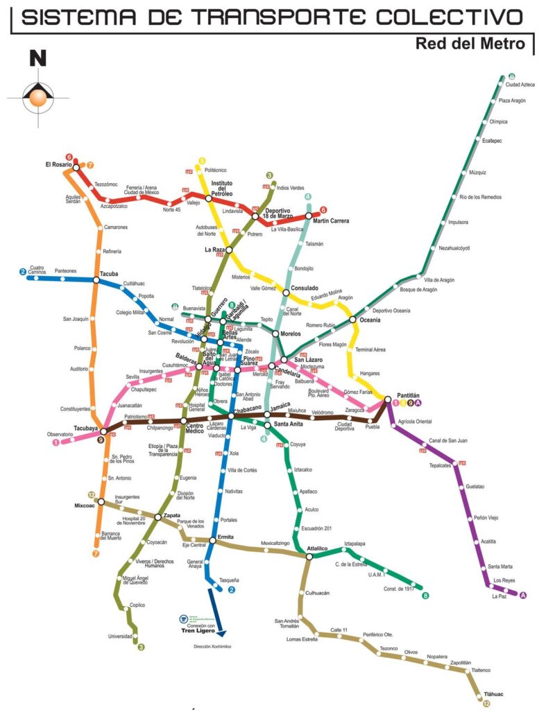 map of mexico city metro